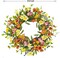 20 inch Spring Summer Wreaths for Front Door Floral Wreath with Colorful Wildflowers,Eucalyptus Leaves,Olive Leaves,Small Berries for Indoor Outdoor Farmhouse Home Wall Window Festival Decoration